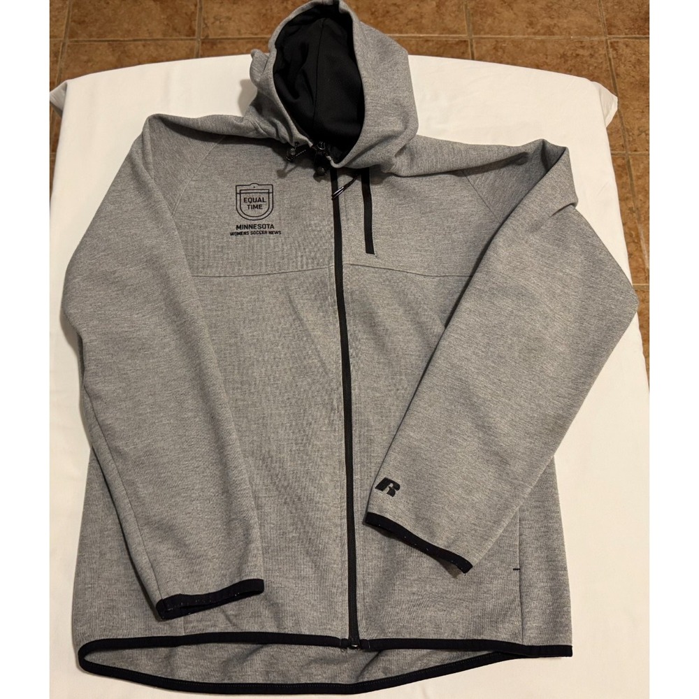 Equal Time Minnesota Women's Soccer News Full Zip Hoodie - Gray - Size M